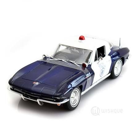 1957 Chevrolet Corvette Blue & White Police "Official Licensed Product"