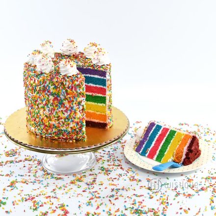 Rainbow Confetti Sponge Cake