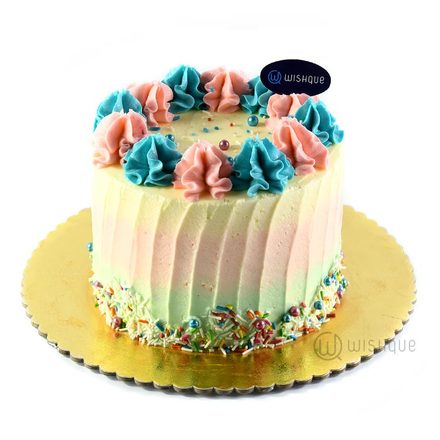 Pastels & Sprinkles Buttercream Ribbon Cake