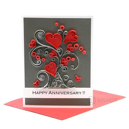 Love Tree Anniversary Greeting Card
