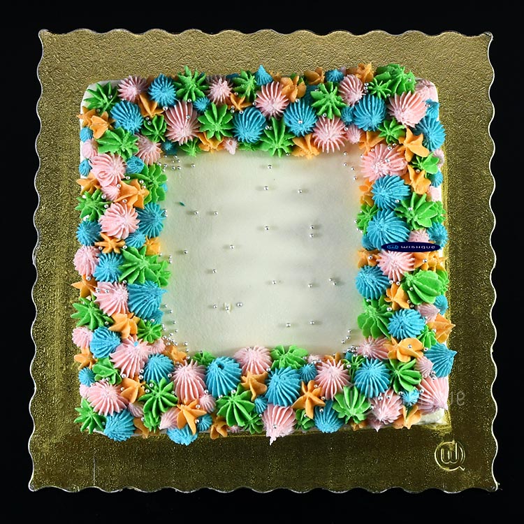 Happy Birthday Ice Cream Cake 8 Inch Square - Marble Crunch Flavour -  Padstow Food Service Distributors