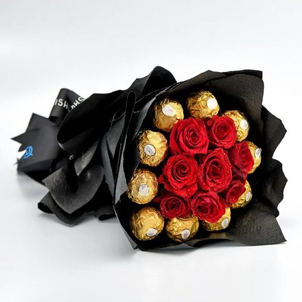 Blush Ferrero & Roses Bouquet
