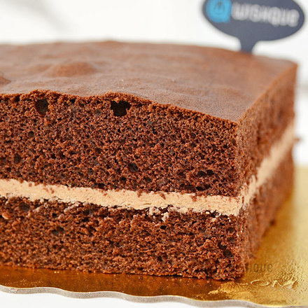 Chocolate Cake With Single Icing Layer