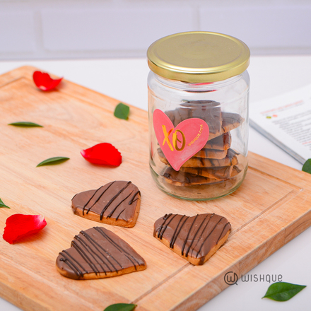 Chocolatey All Butter Heart Cookie Jar