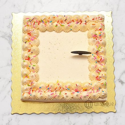 Confetti Vanilla Buttercream Ribbon Cake
