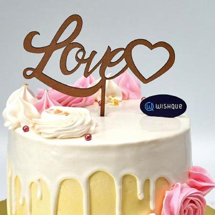 Amazon.com: LOVENJOY Gift-Boxed Double Hearts Cake Topper Rose Gold,  Crystal Rhinestones : Grocery & Gourmet Food