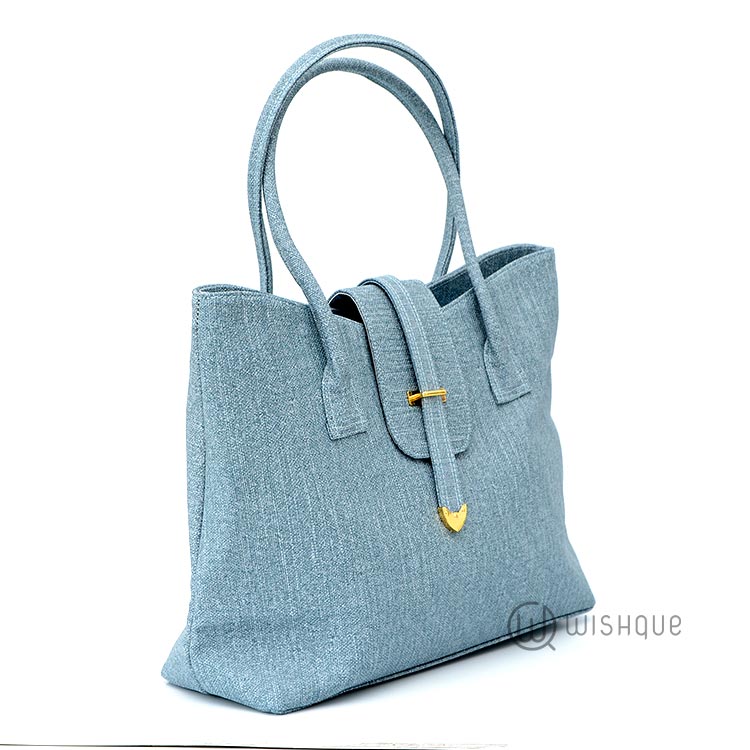 pale blue shoulder bag