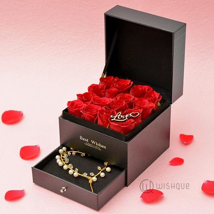 Fresh Red Rose Drawer With Love