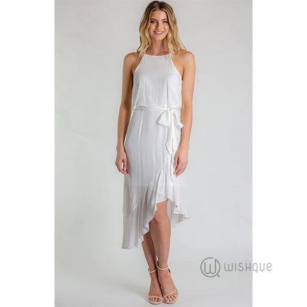 Halterella  White Dress By Rushi Clothing