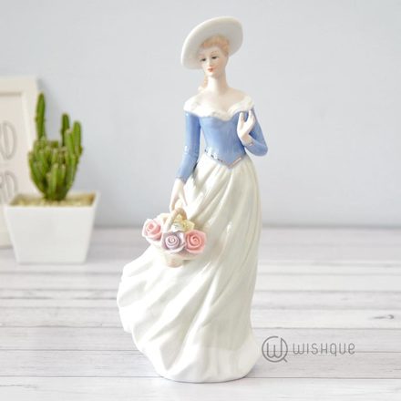 English Rose Porcelain Lady Figurine