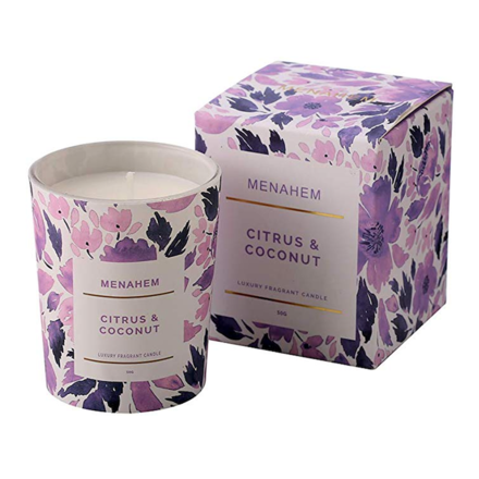 Luxury Essential Oil Scented Candle - Citrus And Coconut