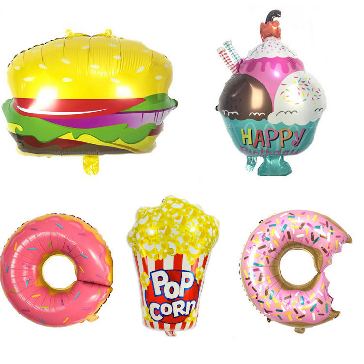 Dessert Party Theme Decoration Foil Balloon Full Set - Theme Party ...