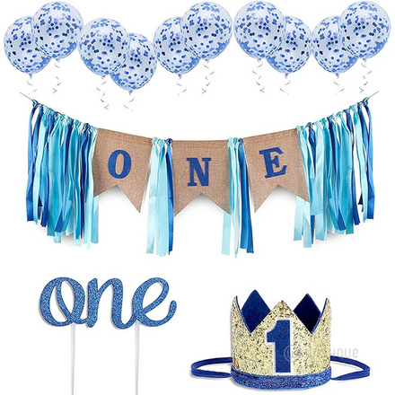 I'm One First Birthday Boy Theme Party Decor Set