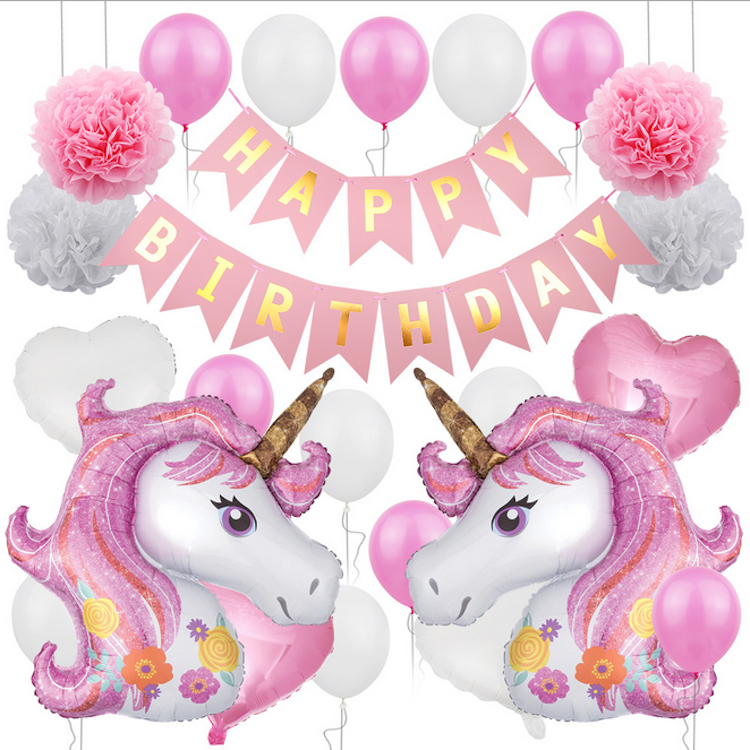 Fairy And Unicorn Celebration Theme Party Decor Set - Theme Party ...