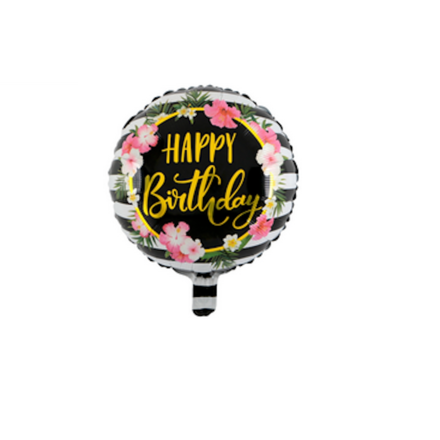 Happy Birthday Gold Color Letters Foil Balloon