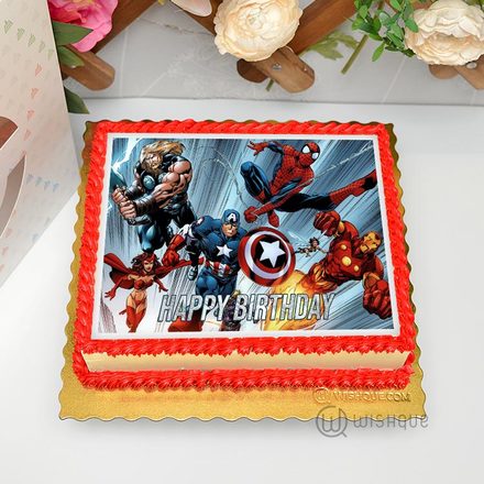 Marvel Comics Edible Print Cake  1.5Kg