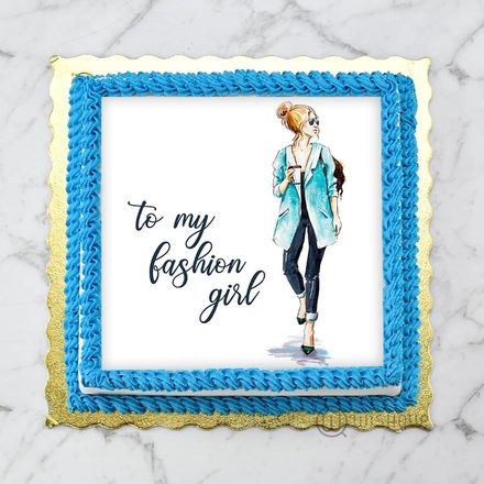 To My Fashion Girl Edible Print Cake 1Kg