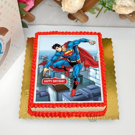 Superman The Hero's Journey Edible Print Cake 1.5Kg