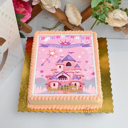 Princess Castle Edible Print Cake 1.5Kg