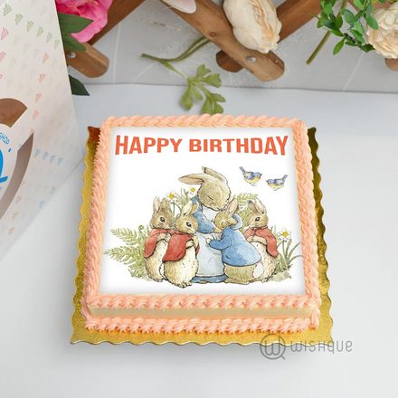 Peter Rabbit Family Edible Print Cake 1Kg