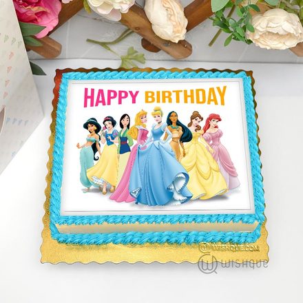 Disney Princesses Edible Print Cake 1.5Kg