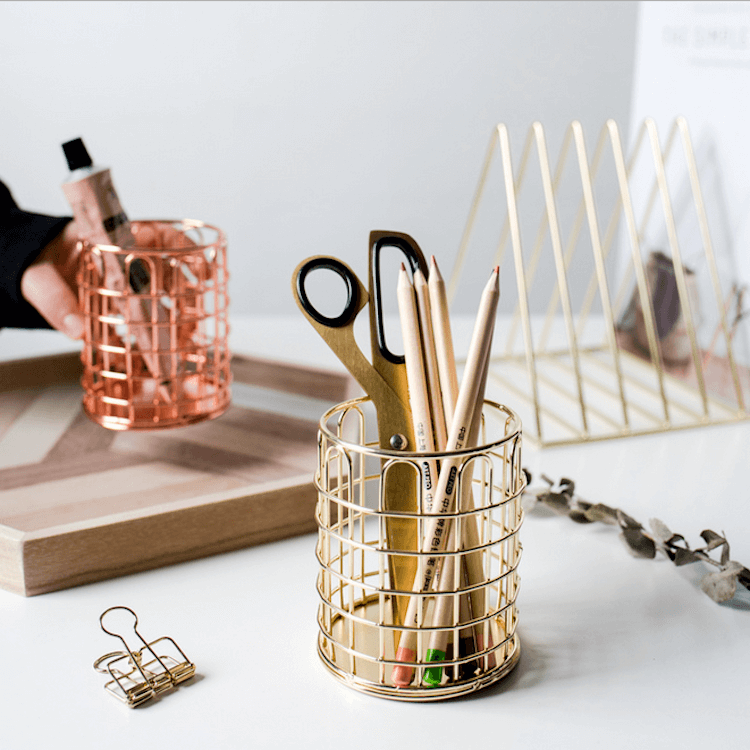 European Style Pen Holder-Gold - Desktop & General Stationery | Wishque