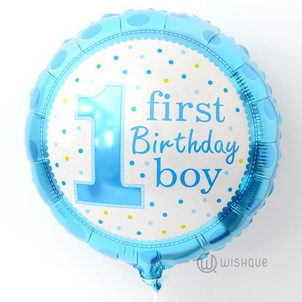 First Birthday Boy Foil Balloon
