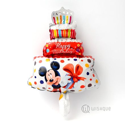 Mickey Mouse Red Color Birthday Cake Foil Balloon
