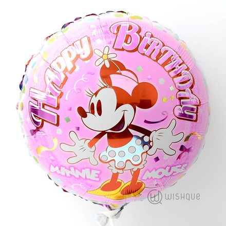 Happy Birthday Minnie Mouse Foil Balloon