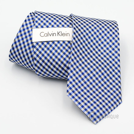 Calvin Klein Men's Business Light Blue Check Tie