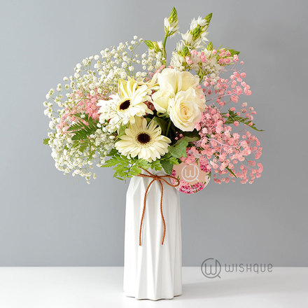 Wonderful In White Vase Arrangement