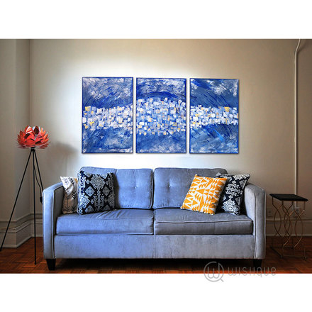 Mind's Eye Hand-Painted Abstract 3pcs Wall Art