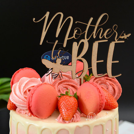 Mother To Bee Wooden Cake Topper