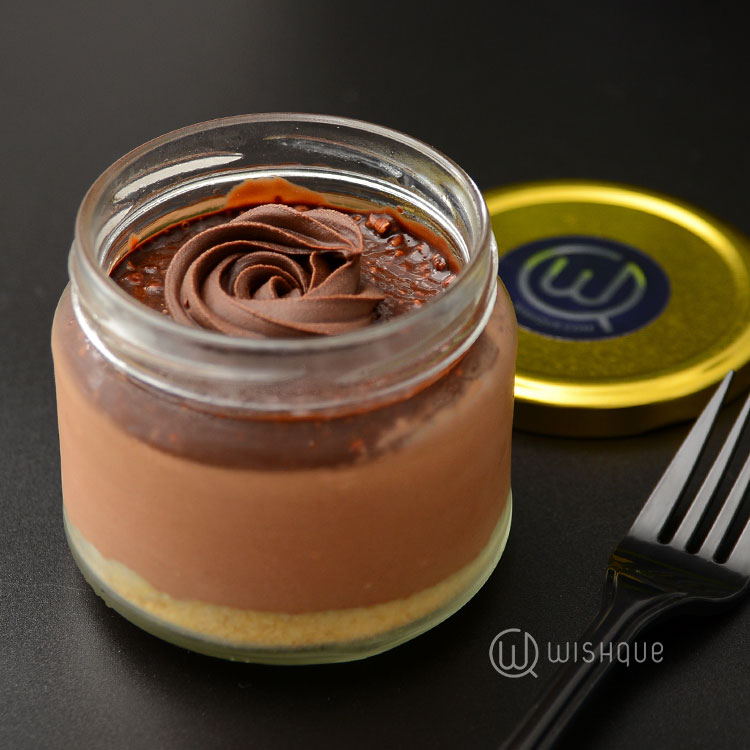 Hazelnut Crunch Chocolate Cheesecake Jar