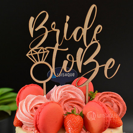 Bride To Be Wooden Cake Topper