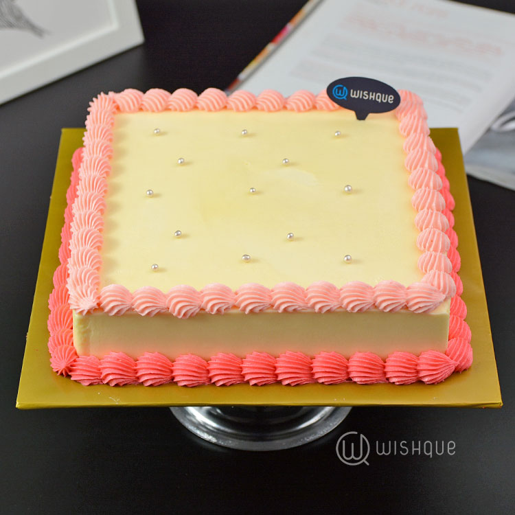 The Sensational Cakes: Buttercream pastel pink blue birthday square cake  #singaporecake #buttercream #cake #customizedcake #birthdaycake #pastelcake  #squarecake