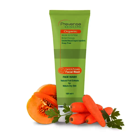 Prevense Carrot & Pumpkin Facial Wash For Mature Dry Skin 120ml