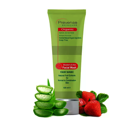 Prevense Strawberry & Aloe Facial Wash For Normal To Combination Skin 120ml