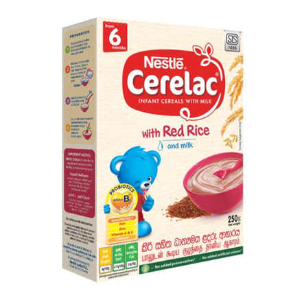 Nestle CERELAC Infant Cereal Red Rice with milk, 250g