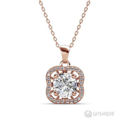 Royal Pledge Pendant With Swarovski Crystals Rose-Gold Plated