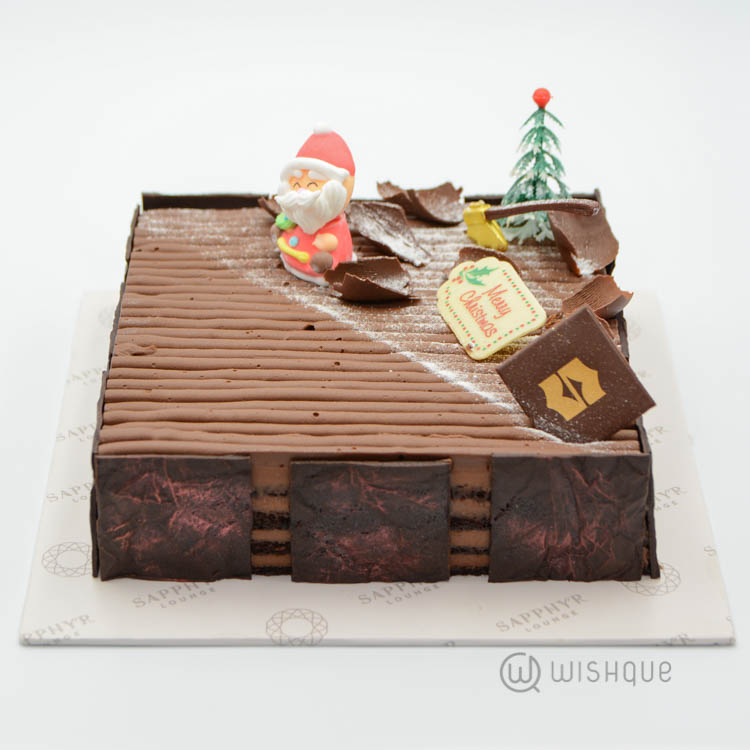 Chocolate Christmas Cake By Shangri-La - Wishque | Sri Lanka's Premium