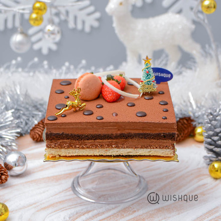 French Christmas Truffle Chocolate Spray Cake