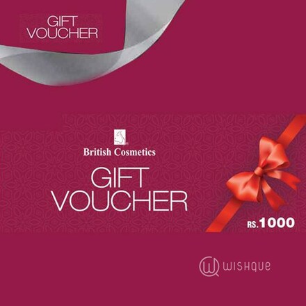 British Cosmetics Gift Voucher LKR 1000