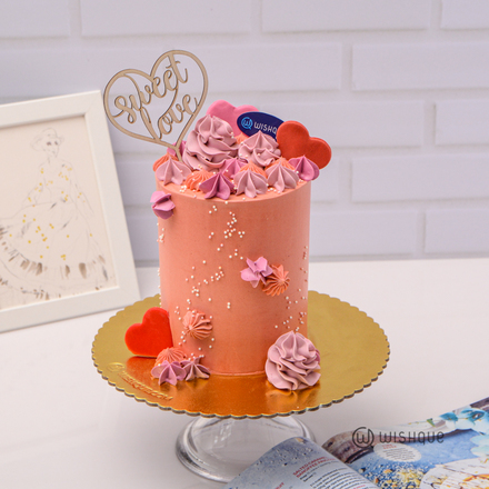 Sweet Love Fiesta Buttercream Mini Tall Ribbon Cake
