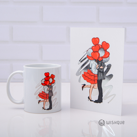 Love Blossoms Greeting Card & Printed Mug