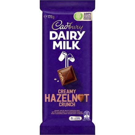 Cadbury Creamy Hazelnut Crunch 170g