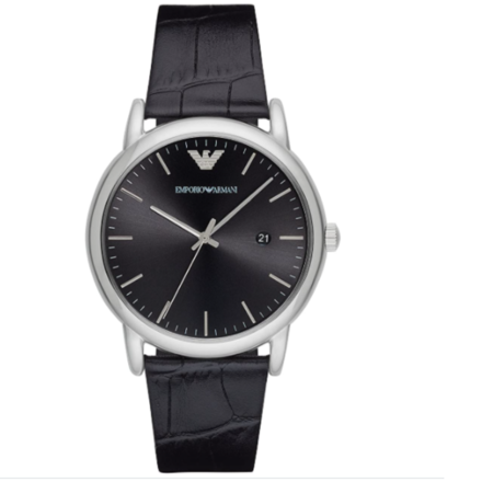 Emporio Armani Men's AR2500 Dress Black Leather Quartz Watch
