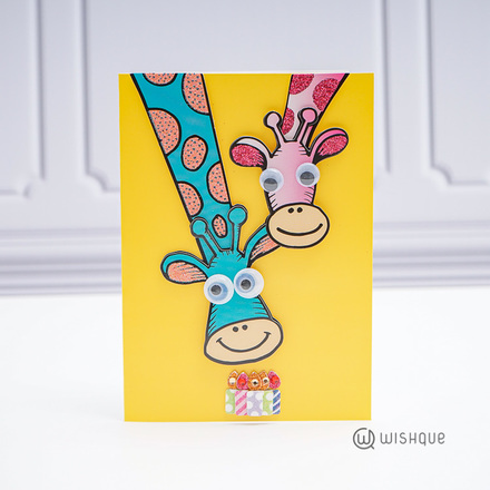 Funky Giraffe Birthday Card
