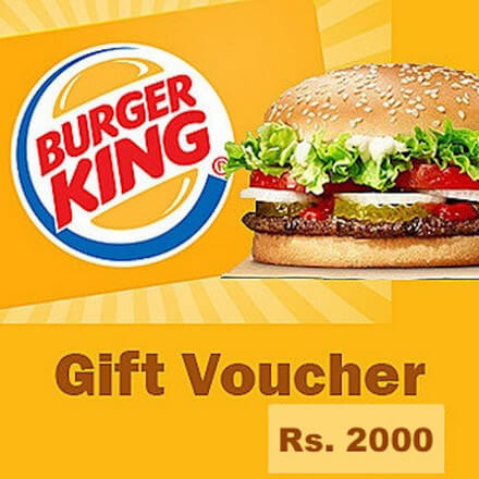 Burger King Gift Voucher Rs 2000
