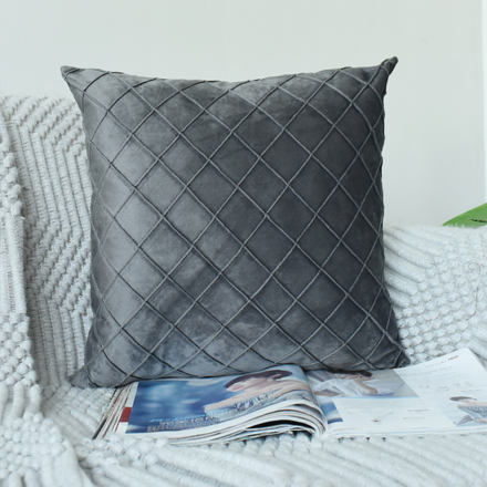 Matte Velvet Cushion Dark Grey